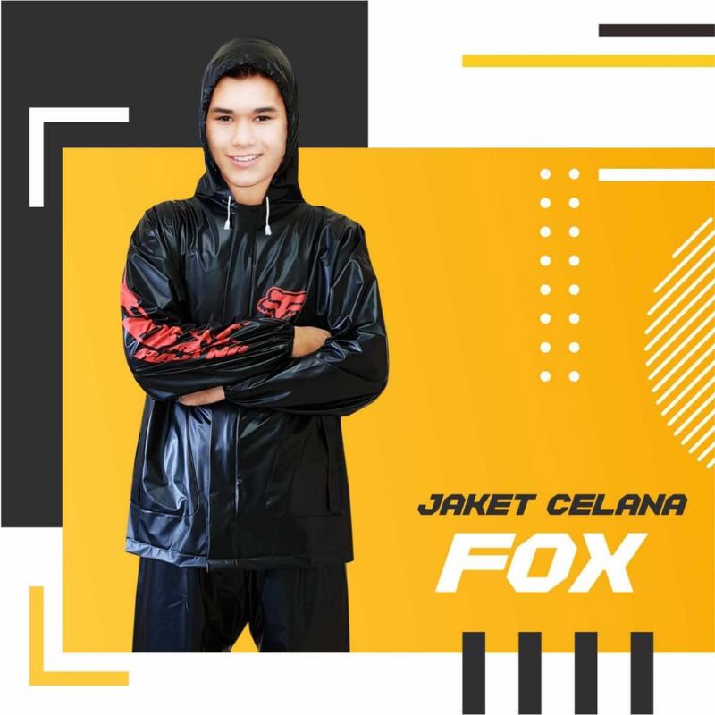 Jas Hujan Jaket Celana Fox Schoctlight