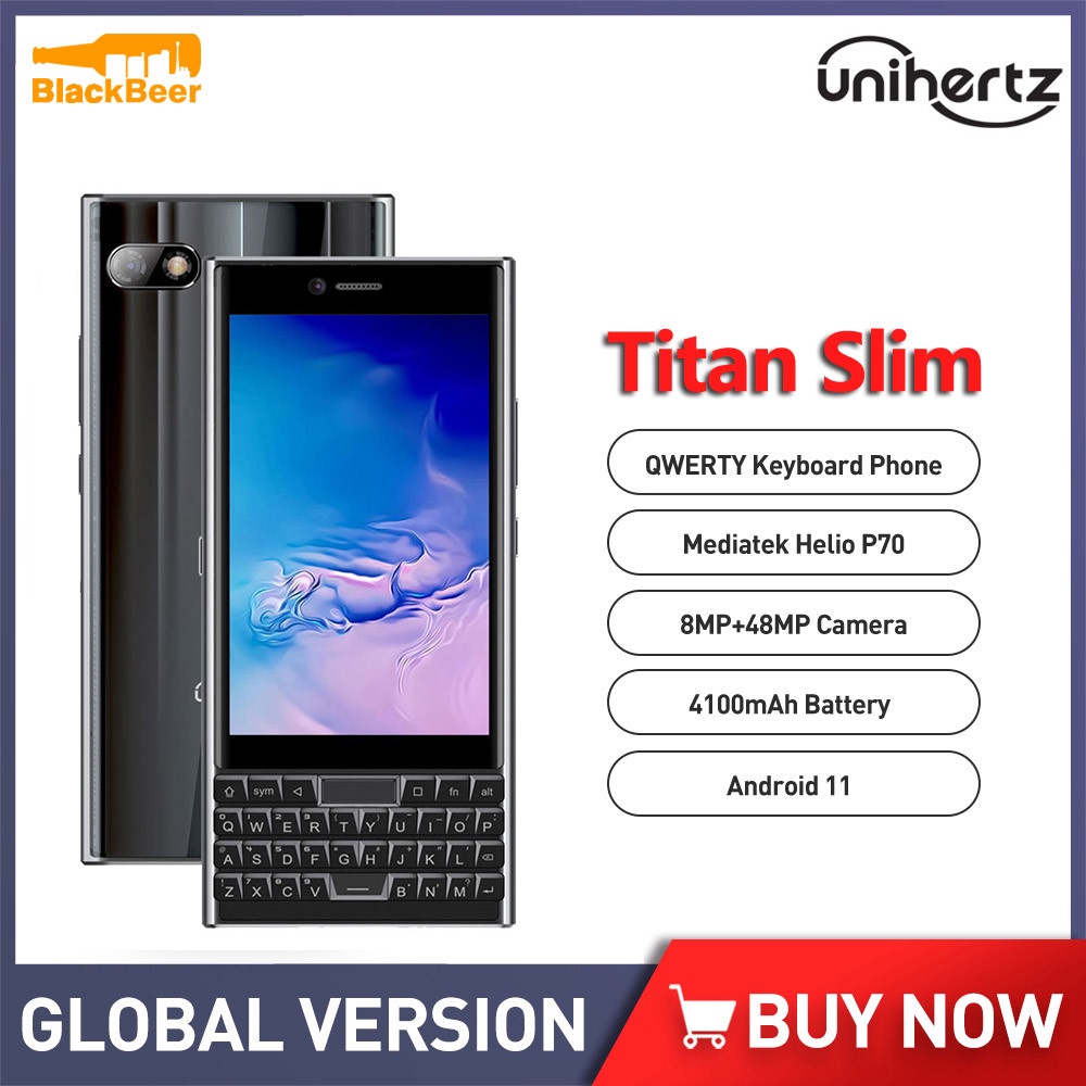 Unihertz Titan Slim, The New Sleek QWERTY 4G Smartphone Android 11 Unlocked NFC Smart Phone