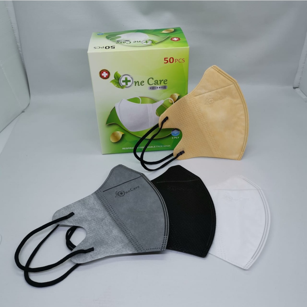 Duckbill OneCare 4ply masker dewasa EMBOS One Care earloop premium 50pcs Produk Lokal