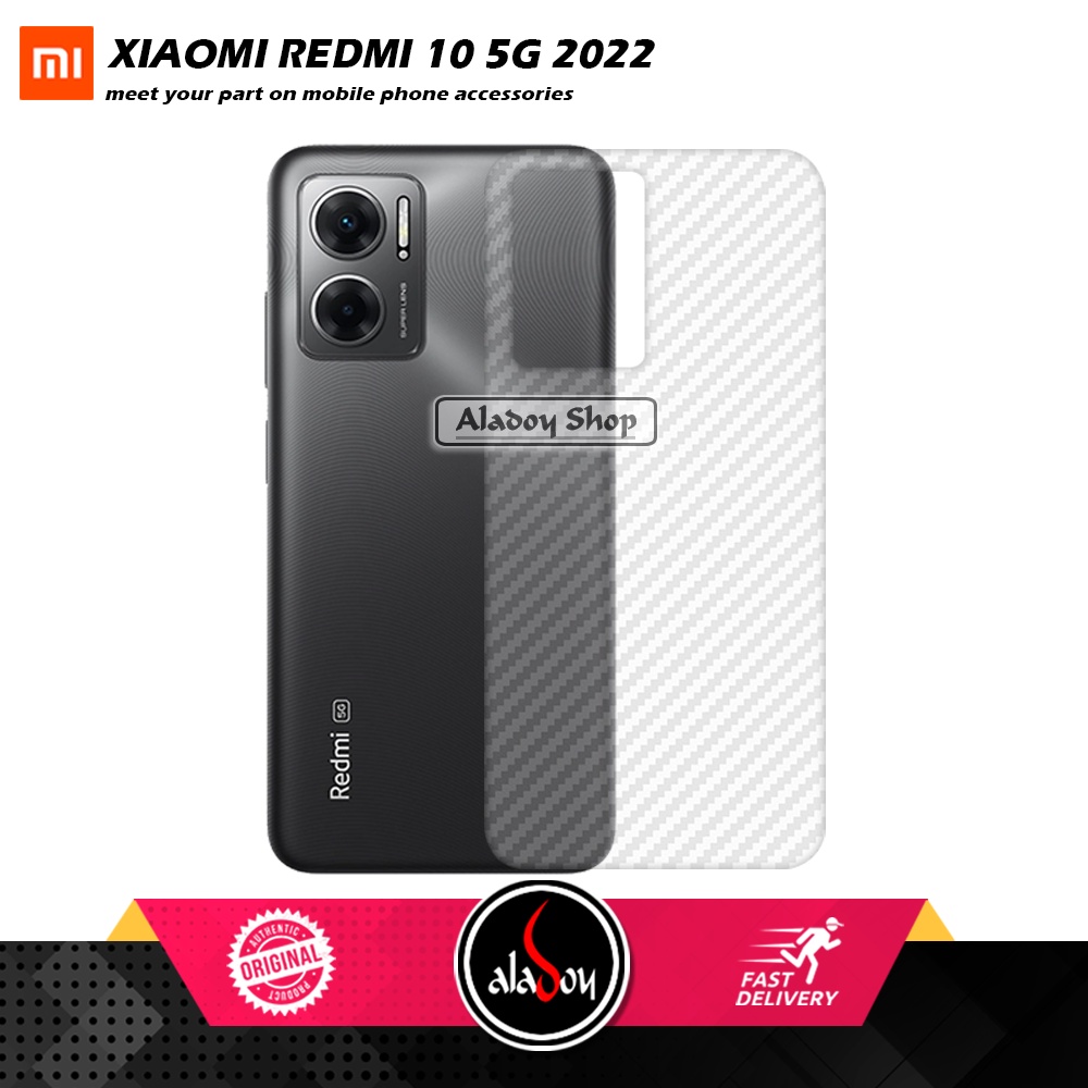 PROMO 3 IN 1 PAKET Tempered Glass XIAOMI REDMI 10 5G 2022 Free Tempered Glass Camera dan Skin Carbon