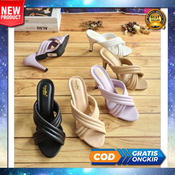 Sandal Haihil Wanita Kerja High Heels Kantor Murah Sendal Pesta Cewek Import Big Size Jumbo Abbushoe
