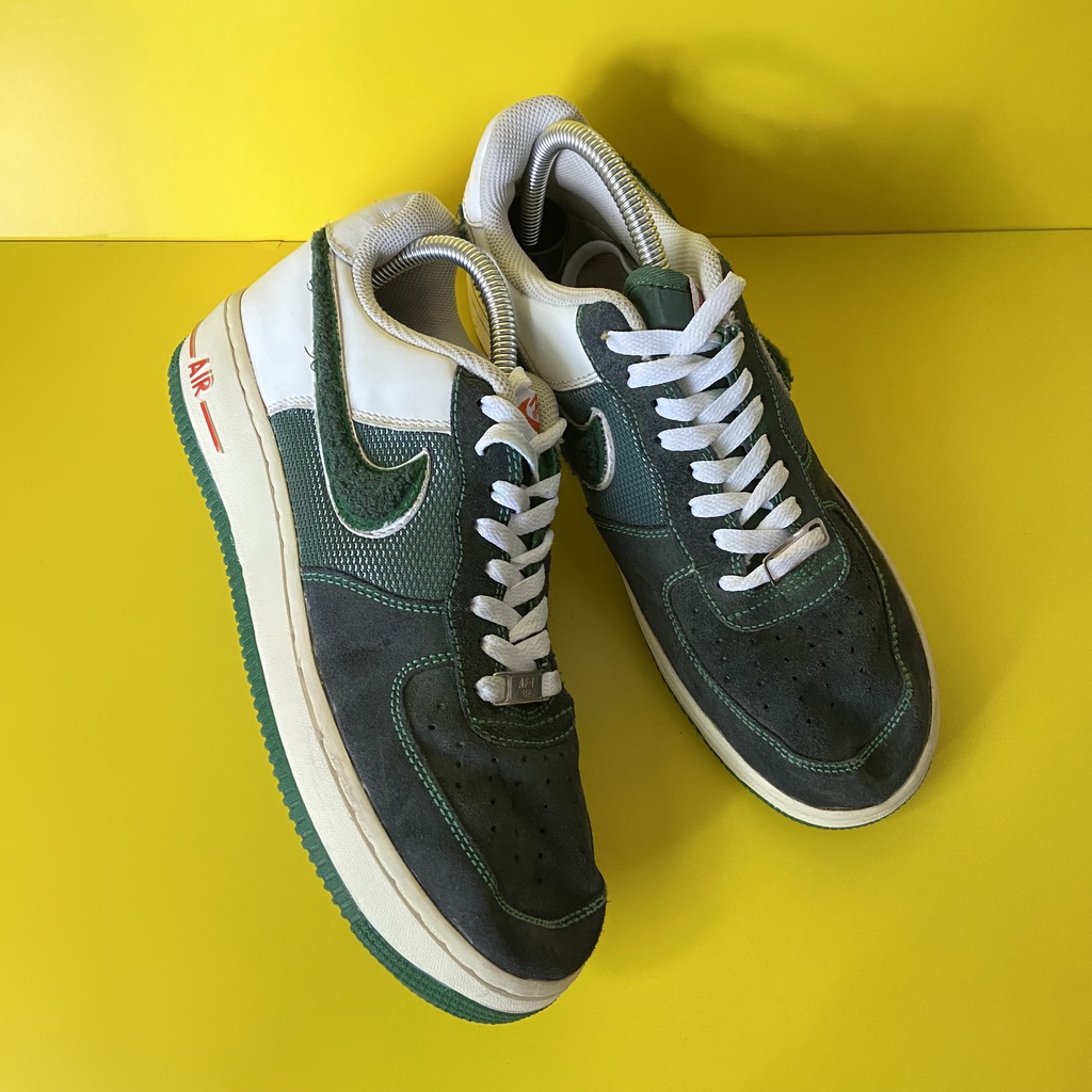 Sepatu NIKE Air Force 1 Miami Varsity Low Gorge Green / Second Shoes AF1