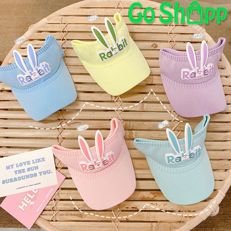 Topi Anak Perempuan Rajut Motif Rabbit Lucu Import Fashion Korea Terbaru - Visor Sport Hat Kekinian CP06