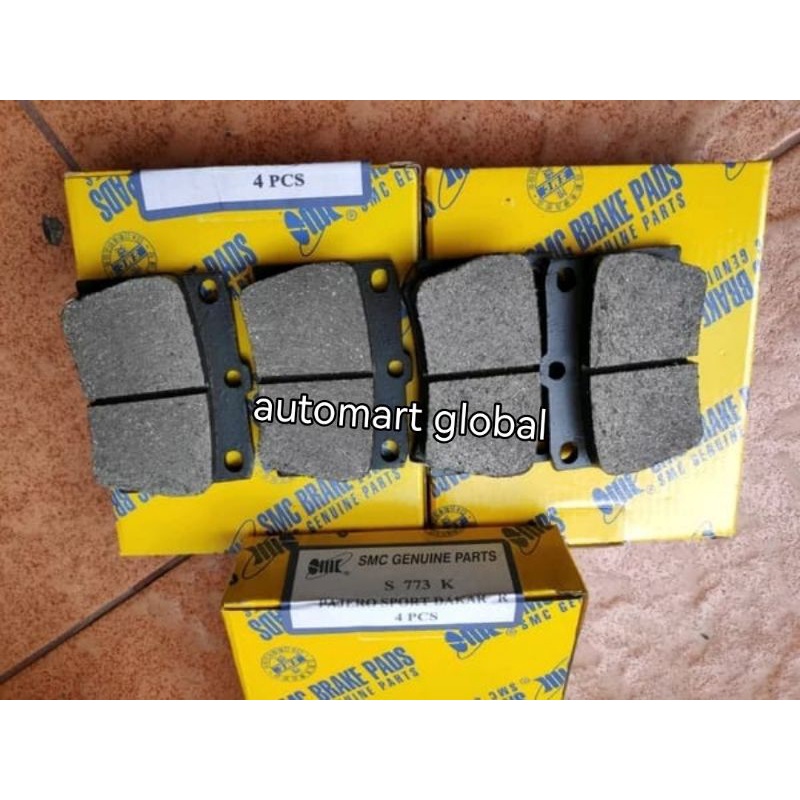 brake pad kampas rem belakang pajero sport set