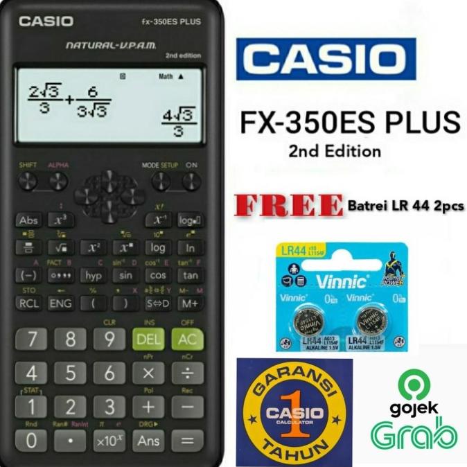 

KALKULATOR SCIENTIFIC CASIO FX 350ES PLUS 2 ORI FREE BATERAI LR44 NON E8576TRB