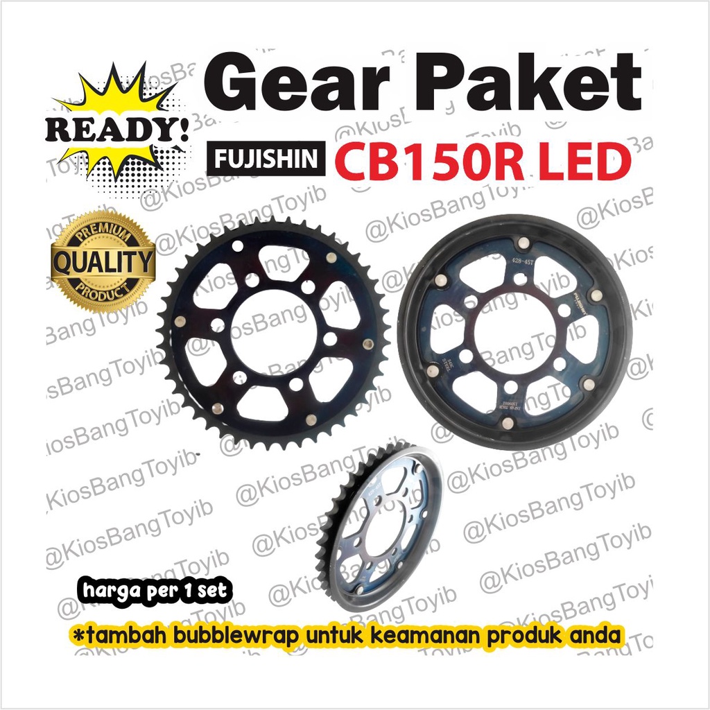 Gear Set/Paket Titanium CB150R CBR150 LED 15T/45T 428H-128L (FUJISHIN)