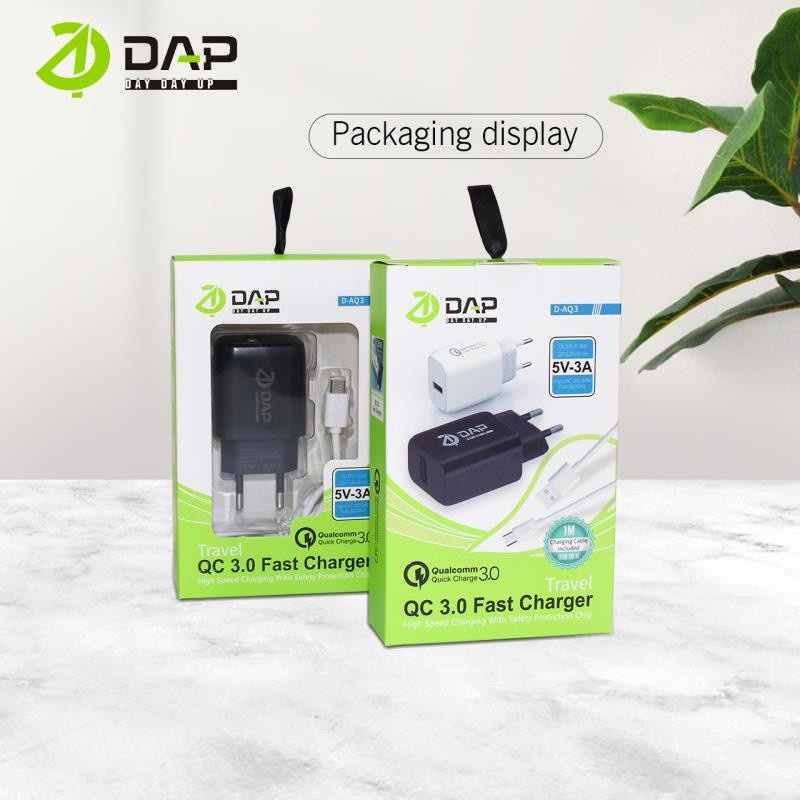 Dual USB Charger DAP 2.4A D-A2N 12W with Charging Cable