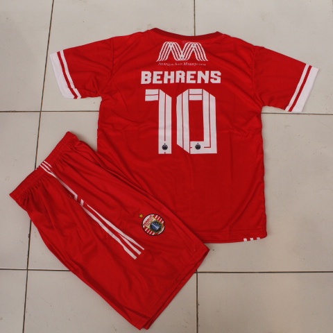 setelan baju bola persija jakarta/ setelan baju futsal full printing persija jakarta 5-12 th