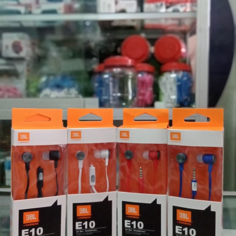 HEADSET JBL E10 SUPER BASS EARPHONE JBL E10 HANDSFREE JBL E10