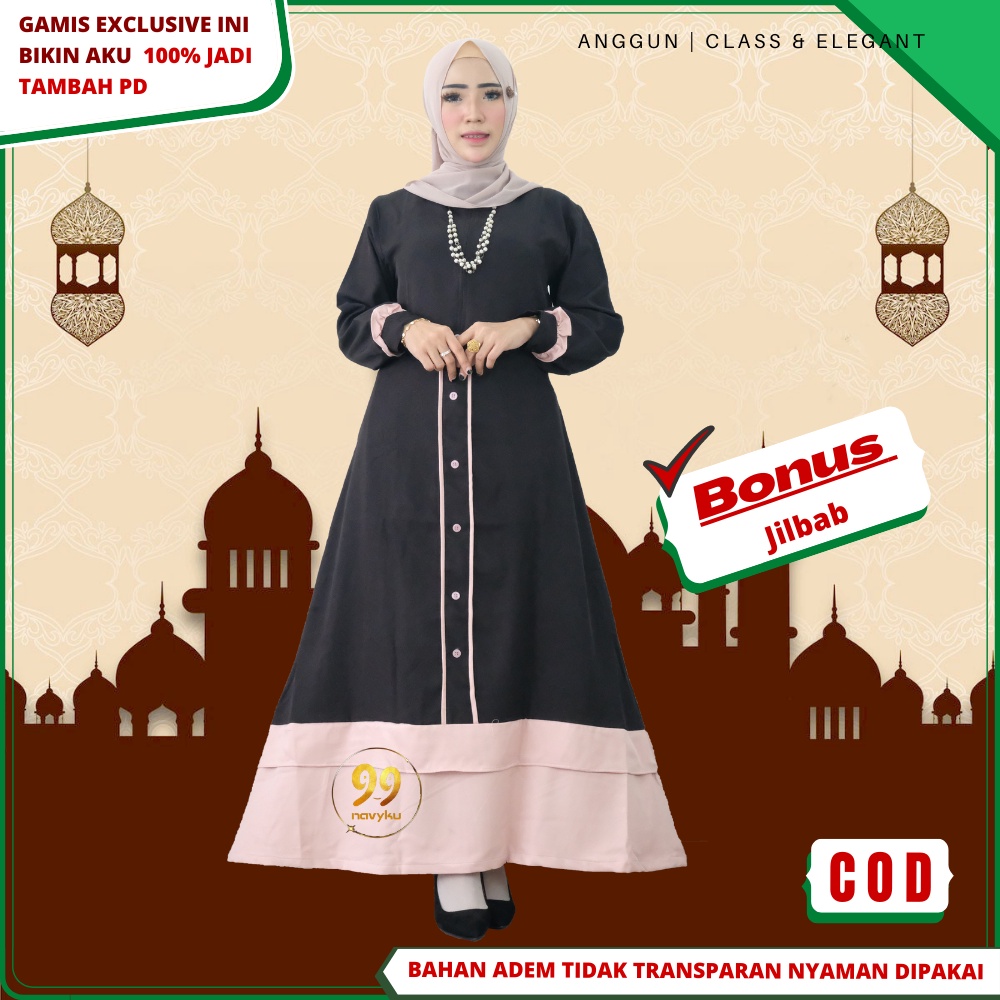 Baju Gamis Wanita Terbaru 2022 Remaja Kekinian Lebaran Fashion Muslimah Bahan Katun Toyobo Busui Import Premium 2021 Santriwati Santri Putri Full Kancing Depan Pakaian Dres Muslim Wanita Terbaru 2021 Gamis  A5