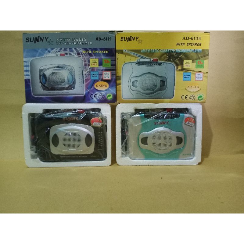 Walkman Cassette player kaset player pemutar kaset pita kaset recorder walkman Sunny Vintage antik R