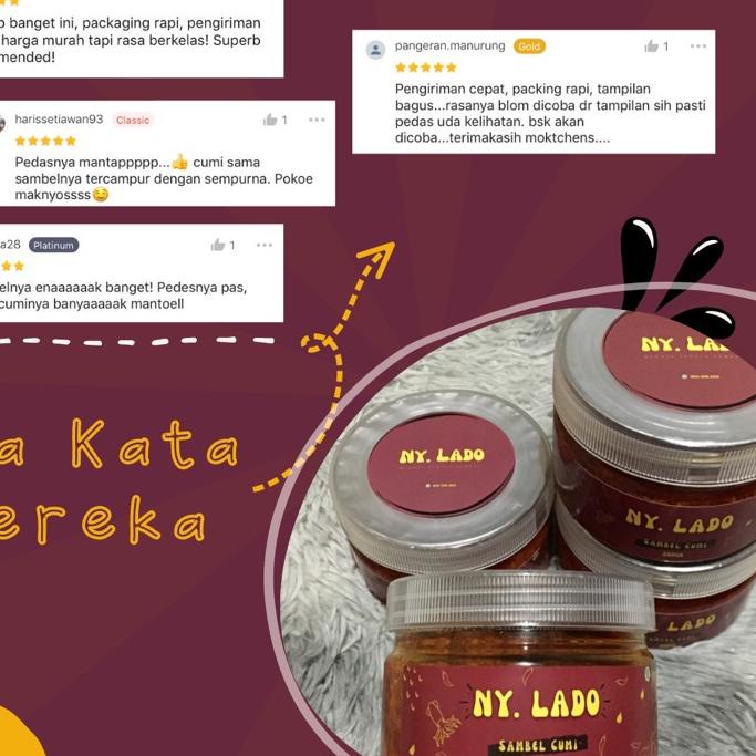 

10.10 Promo Brand Sambal Ny. Lado - Sambel Cumi / Sambal Cumi Pedas / Sambal Baby Cumi / Sambal Enak Isian Melimpah 250gr murah