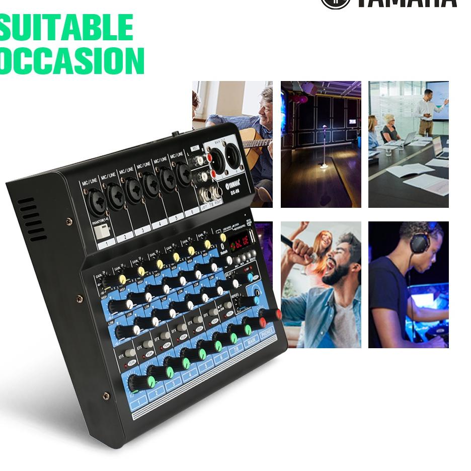 Rekomendasi AUDIO MIXER YAMAHA DX08/DX06/DX04 SBLUETOOTH,USB,RECORD,SOUNDCARD,REVERB Mixer audio sal