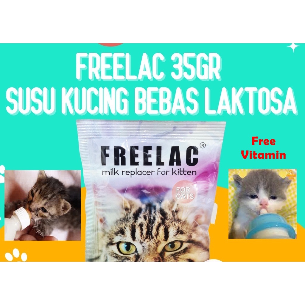 Freelac Susu Kucing Bebas Lactosa Anti Alergi 35gr