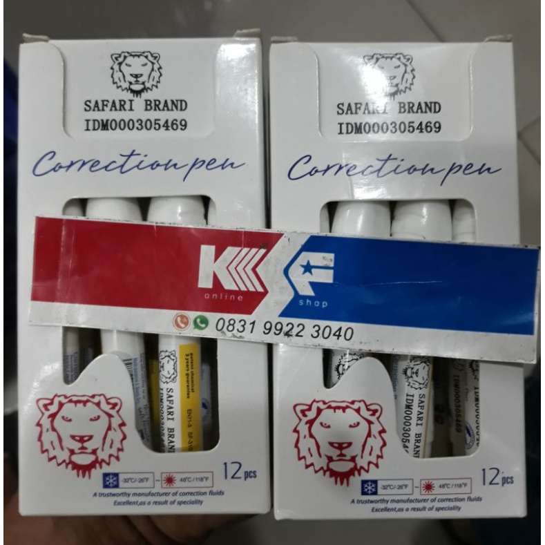 

PENGHAPUS PENA TIPE X CORECTION PEN SAFARI BRAND MATA RUNCING