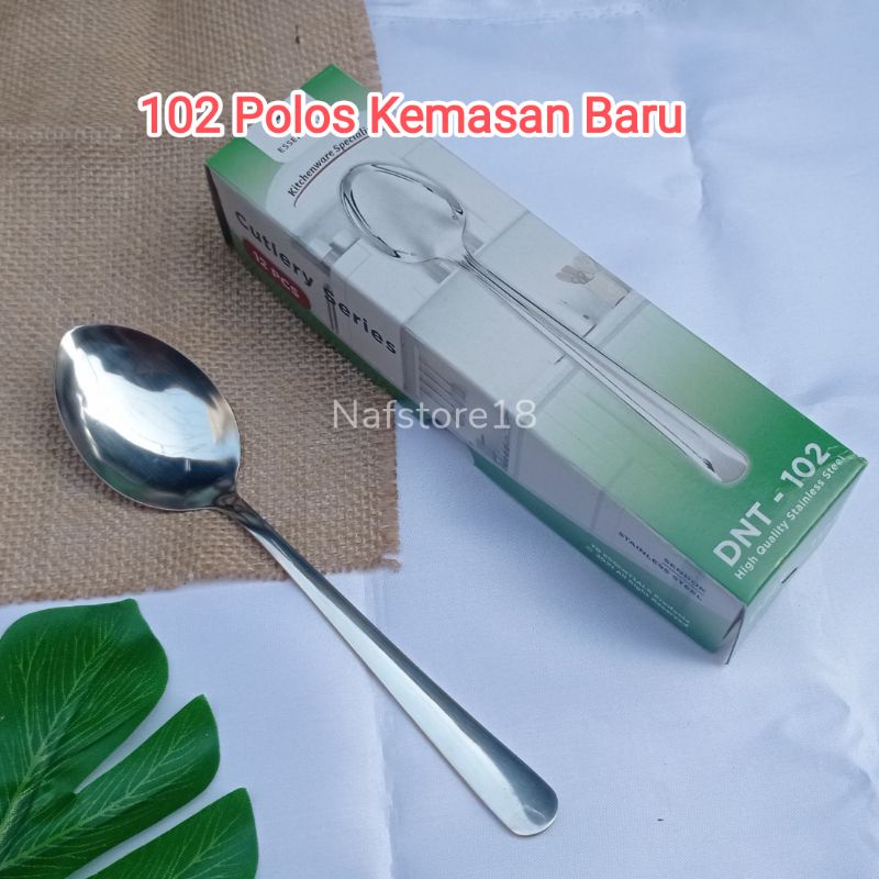 1Lusin (12pcs) Sendok Makan Polos Stainless steel Sendok Restoran Hotel Polos DNT 102 Garpu