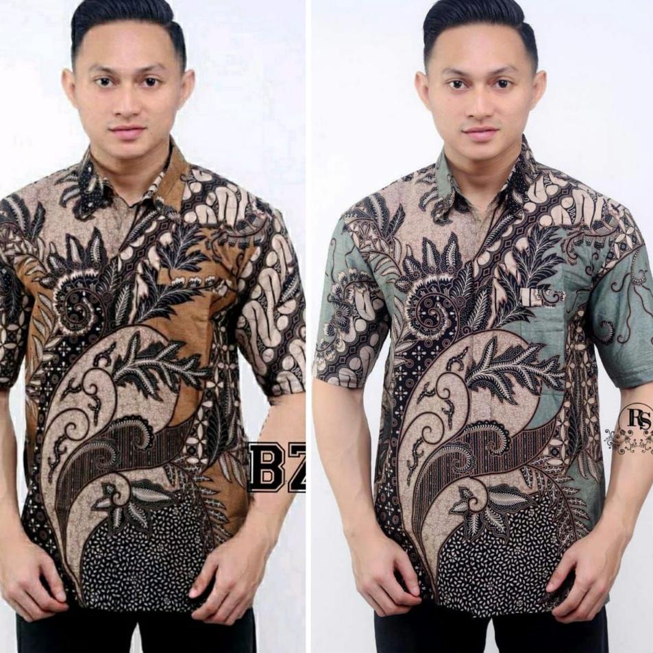 Stok Terbatas Baju Batik Pria Dewasa 2022 Lengan Pendek Kekinian Kemeja Batik Lengan Pendek Pria Mew