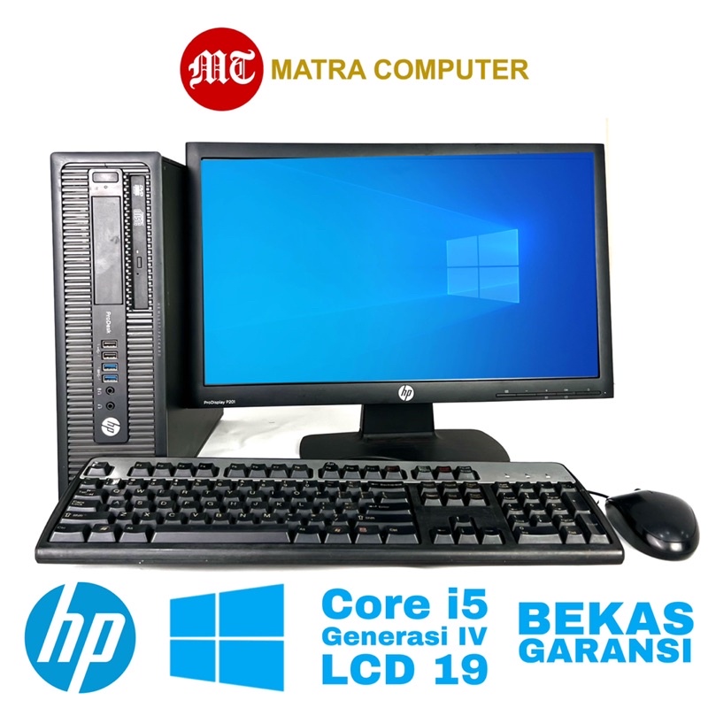 Palet Komputer PC HP core i5 intel generasi 4 LCD 19 ProDesk 600 G1 SFF siap pakai
