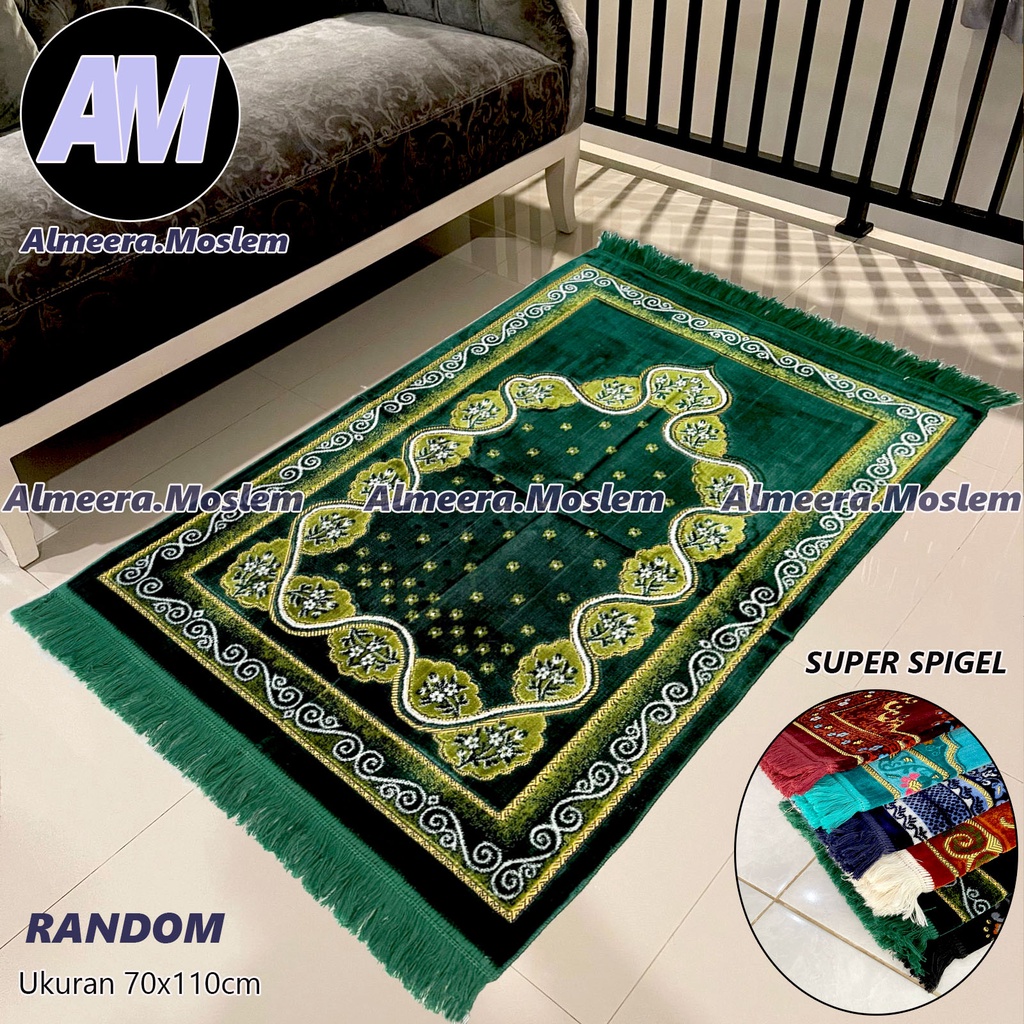 Sajadah Turki Super Premium Ukuran Dewasa 70x110cm Perlengkapan Sholat Pakaian Muslim Sejadah Sauvenir Traveling