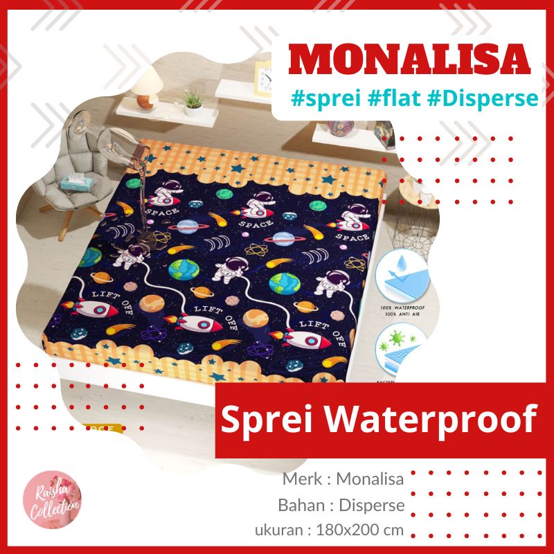 RC Sprei Waterproof Monalisa King T.20 Uk. 180x200 cm Tanpa sarban+sargul
