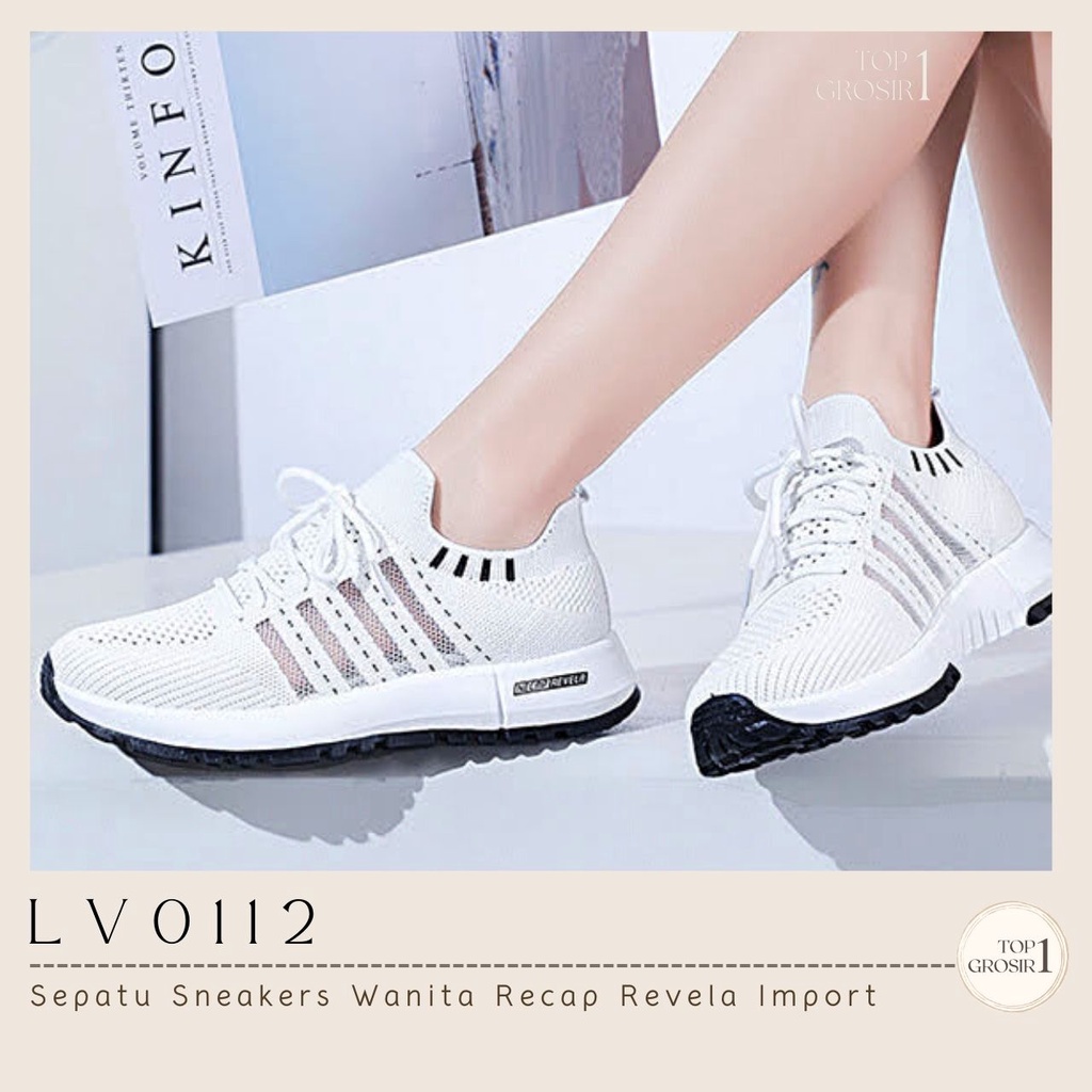 TOPGROSIR LV0112 Sepatu Wanita Sneakers Motif Revela Import