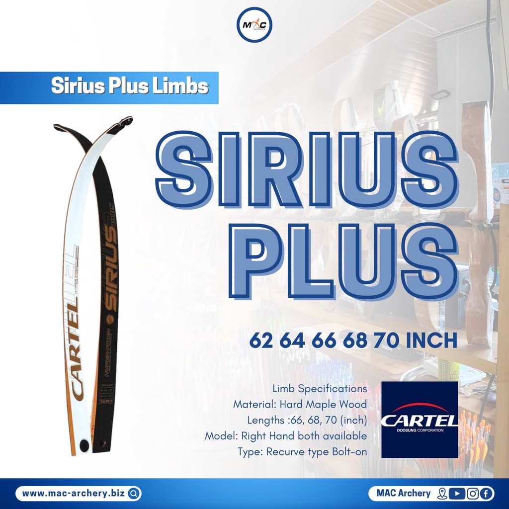 Cartel Sirius Plus Wooden Limbs / Limb busur panahan