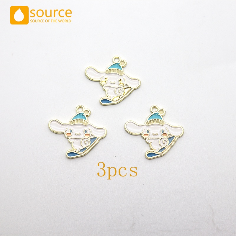 8 Pcs Aksesoris Perhiasan Kalung Gelang Liontin Drop Oil Bahan Alloy Untuk Wanita