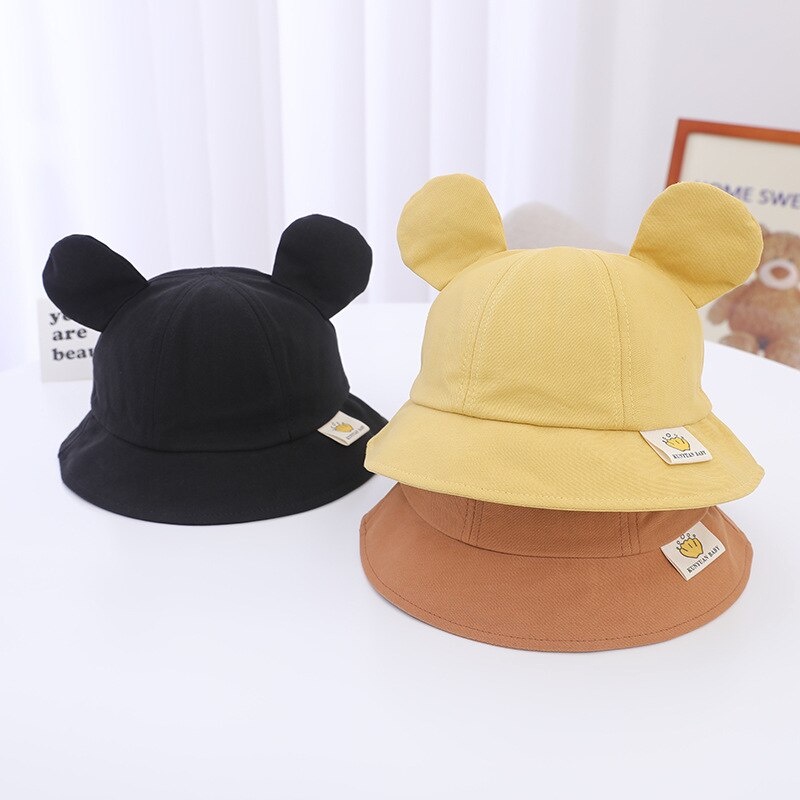 COD- Topi Bucket Hat anak anak unisex usia 1-5 tahun / topi premium lucu MOTIF POLOS bucket hat / topi lucu impor ala korea