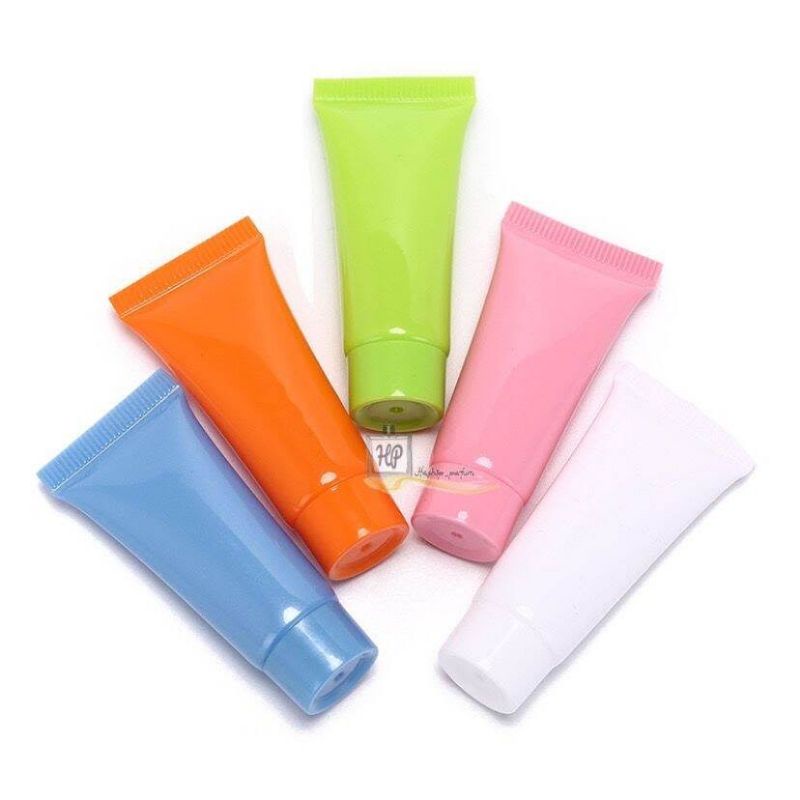 PP3 Botol Tube Warna PASTEL PREMIUM 5ml/10ml/15ml/20ml/30ml Soft Tube tutup Ulir/tempat krem dokter/share in jar