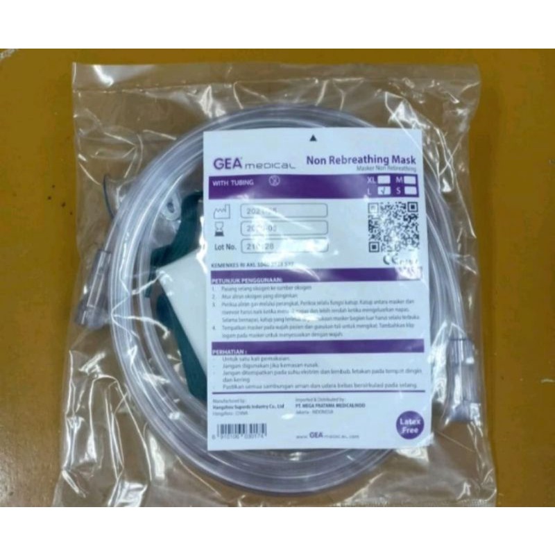 Masker Oksigen Non Rebreathing Dewasa GEA