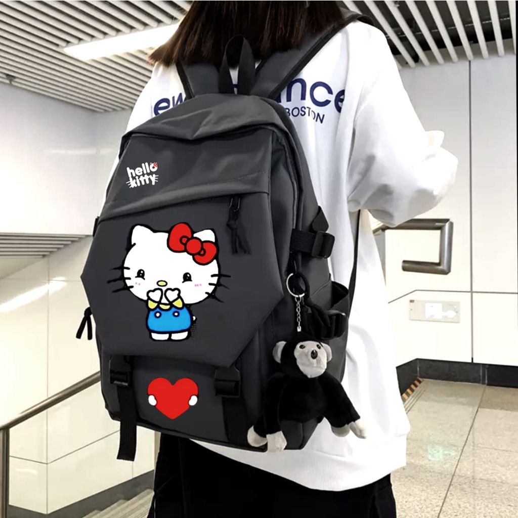 samasuka.shop - Tas Ransel Anak Perempuan Tk Sd Sekolah Karakter Kartun Hello Kittty Mini Wanita Paud Cewek Lucu