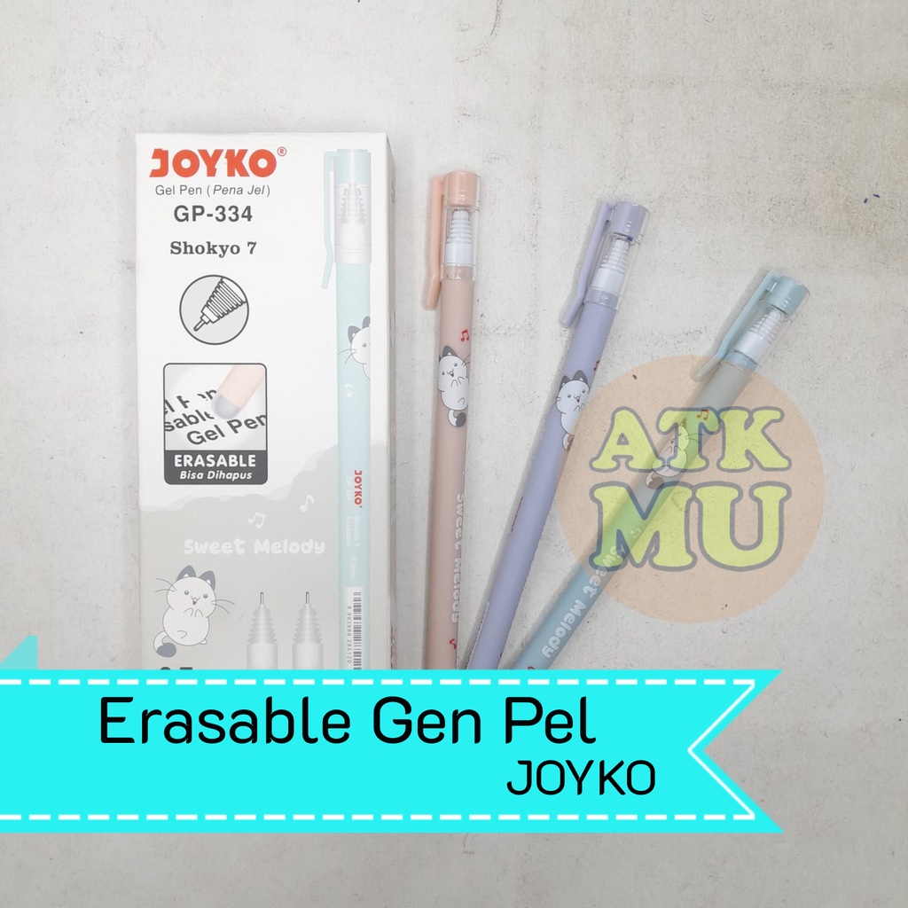 

Gel Pen Eraseable Joyko Shokyo 7 Hitam Bisa Dihapus GP-334 0.5 mm