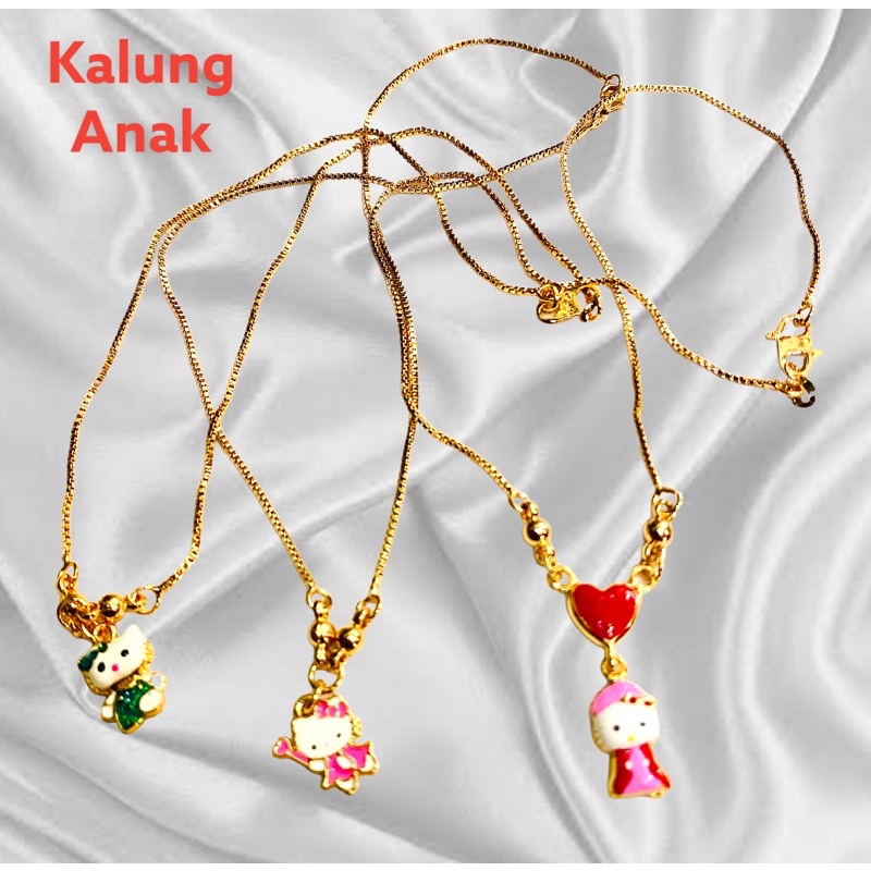 kalung untuk anak//kalung carakter //kalung lapis emas //perhiasan anak//kalung