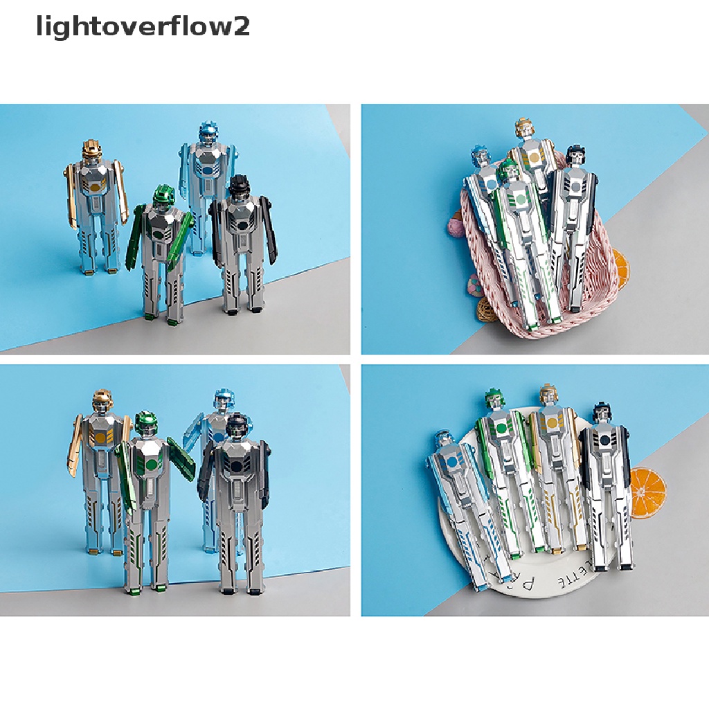 (lightoverflow2) Pulpen Gel 0.5mm Bentuk Robot Deformation