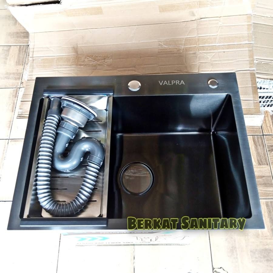 kitchen sink valpra 6045 black wastafel cuci piring hitam 6045