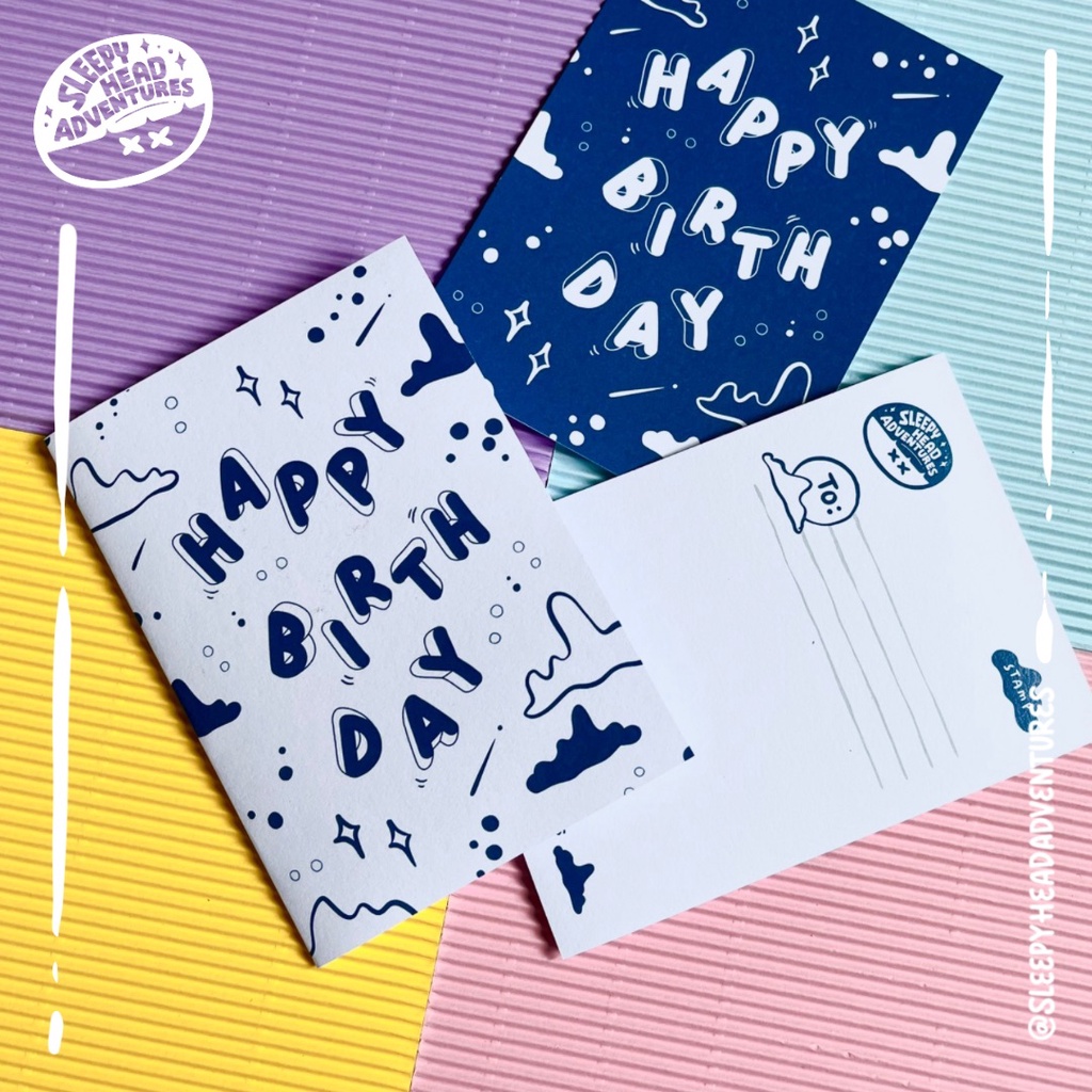 

Card Folded/Postcard Happy Birthday 01