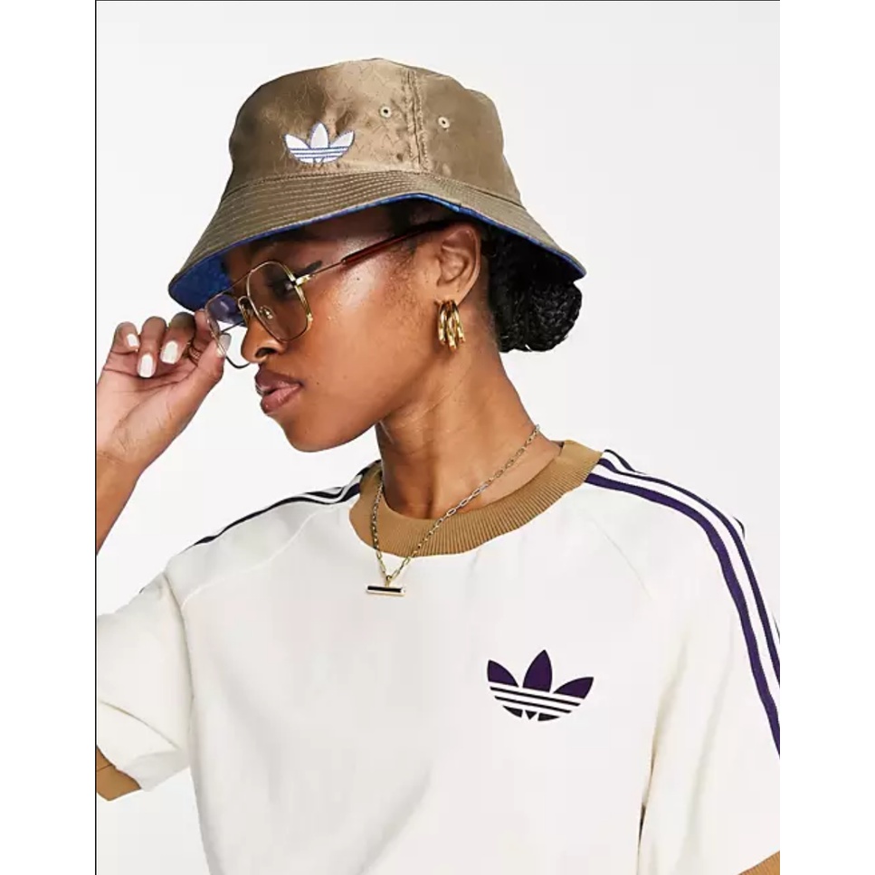 Adidas Adicolor 70s Reversible Bucket Hat HZ9674 Topi Original 2 sisi Bolak Balik