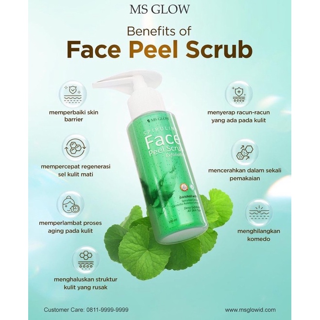 MS GLOW FACE PEEL SCRUB (masker eksfoliasi)