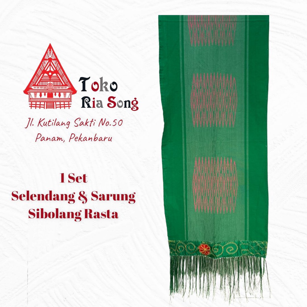 Sarung Sibolang Rasta Warna Hijau Botol Pink Pekanbaru