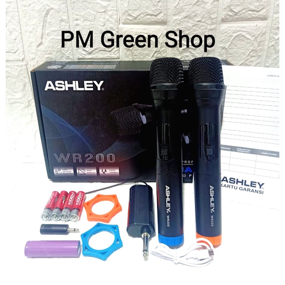 Mik wireless mikrofon ashley murah garansi resmi 1 tahun