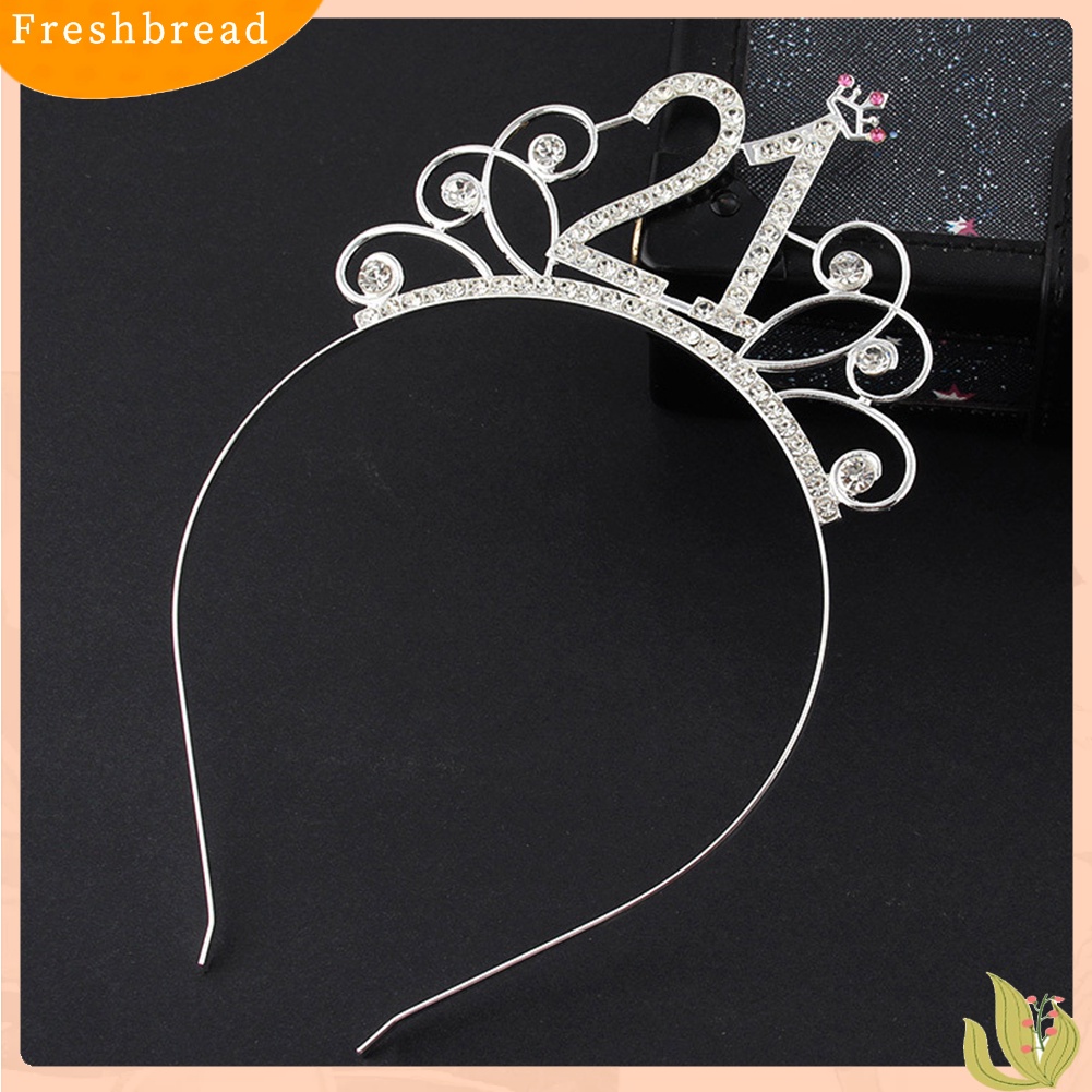 (Fresh) Bando Mahkota Tiara 16 / 18 / 21 / 30 / 40 / 50 / 60 / 80 Untuk Dekorasi Pesta Ulang Tahun