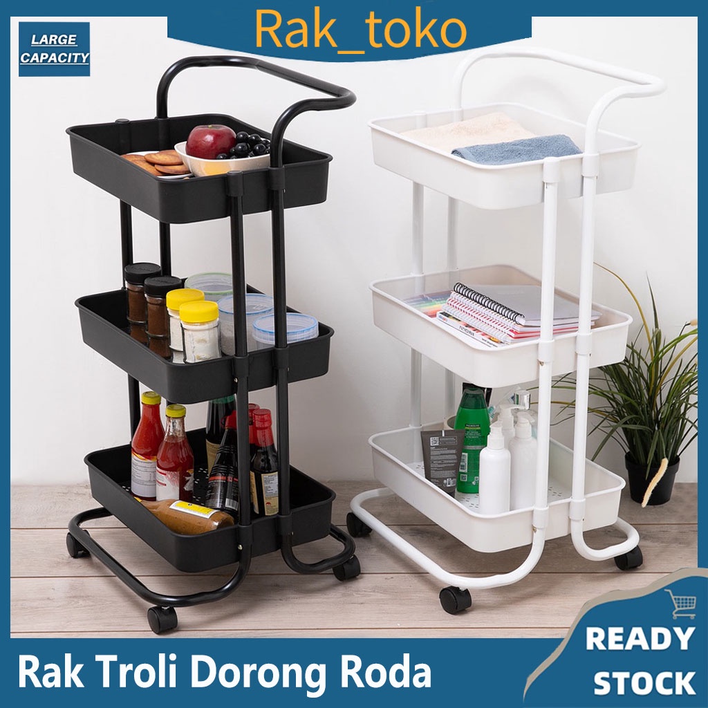 Rak Susun Troli Penyimpanan Serbaguna / Multipurpose Stacking Trolley Rack