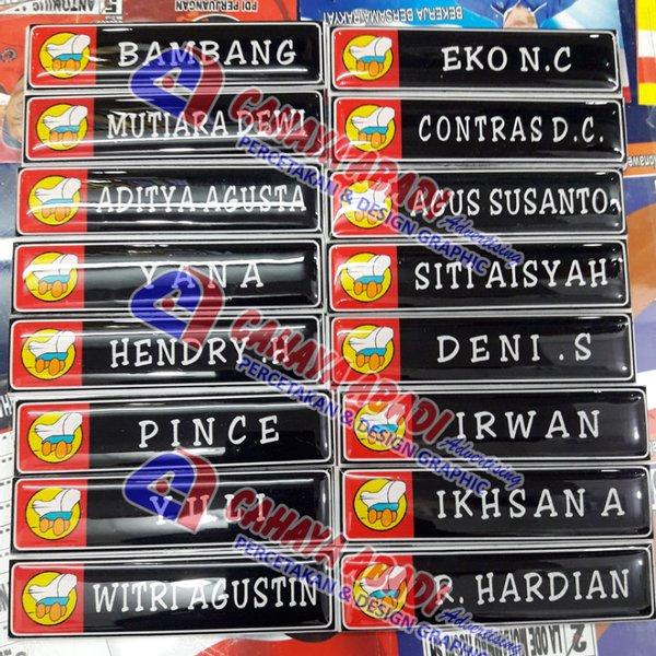 

Nama Dada Atau Name Tag Atau Papan Nama Coting