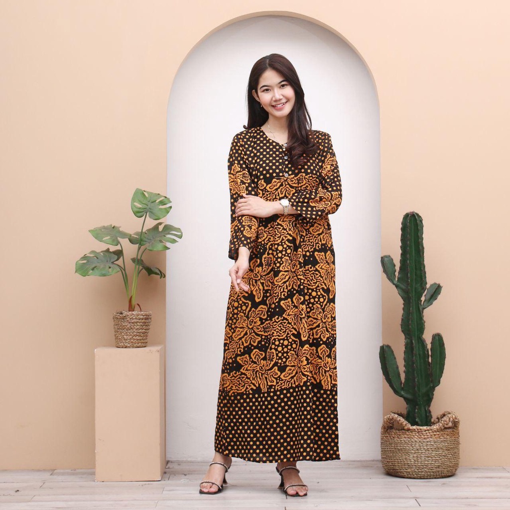 Longdres Batik ARETHA Daster Panjang Busui Terbaru Ku By prass