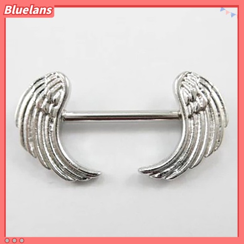 1pc Cincin Tindik Bentuk Sayap Bahan Stainless Steel Untuk Wanita