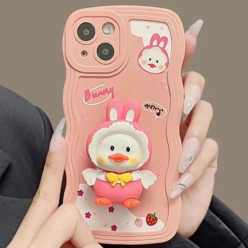 Case Desain Bebek Dengan Bracket Gelang Untuk IPhone 12 13 14 11 Pro Max X Xs Max Xr jhnjk