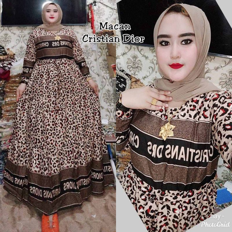 dres Dior motif macan kekinian