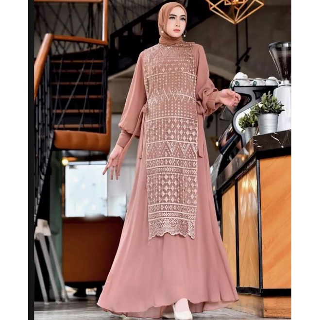 Ready Gamis Super Mewah//Gamis Pesta Modern//Gamis Terbaru Harga Promo//Gamis Lebaran//Gamis Lebaran 2023//Gamis Hari Raya//pakaian wanita/baju muslim/gamis tille kekinian/gamis termurah