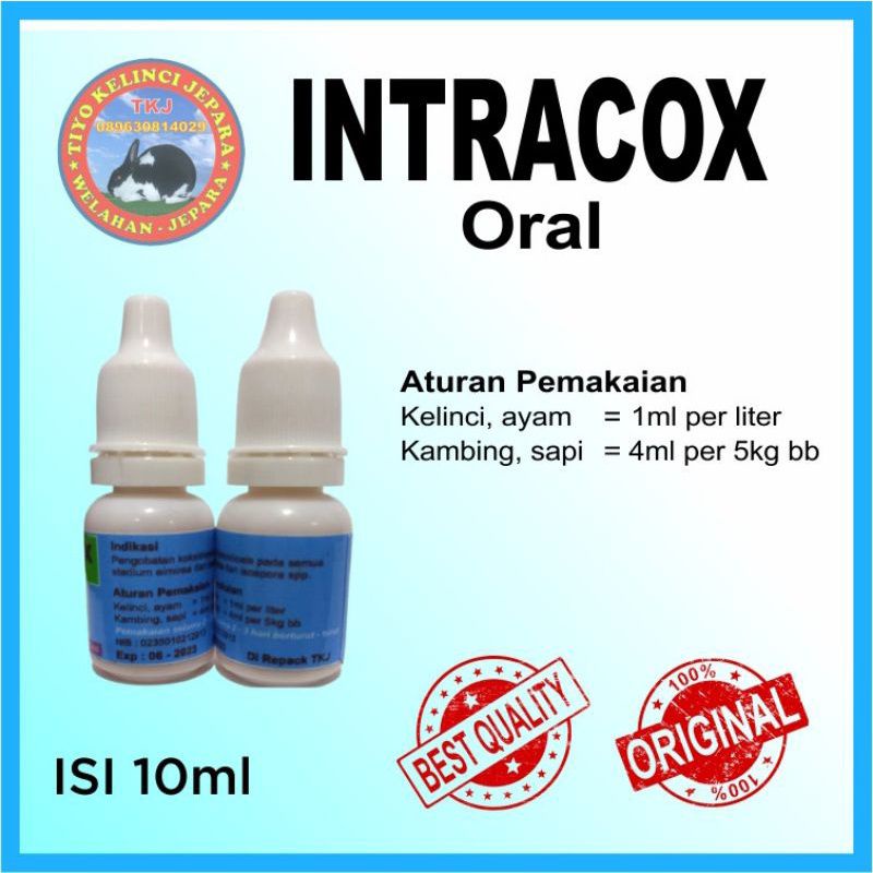 intracox oral isi 10 ml untuk koksidiosis hewan