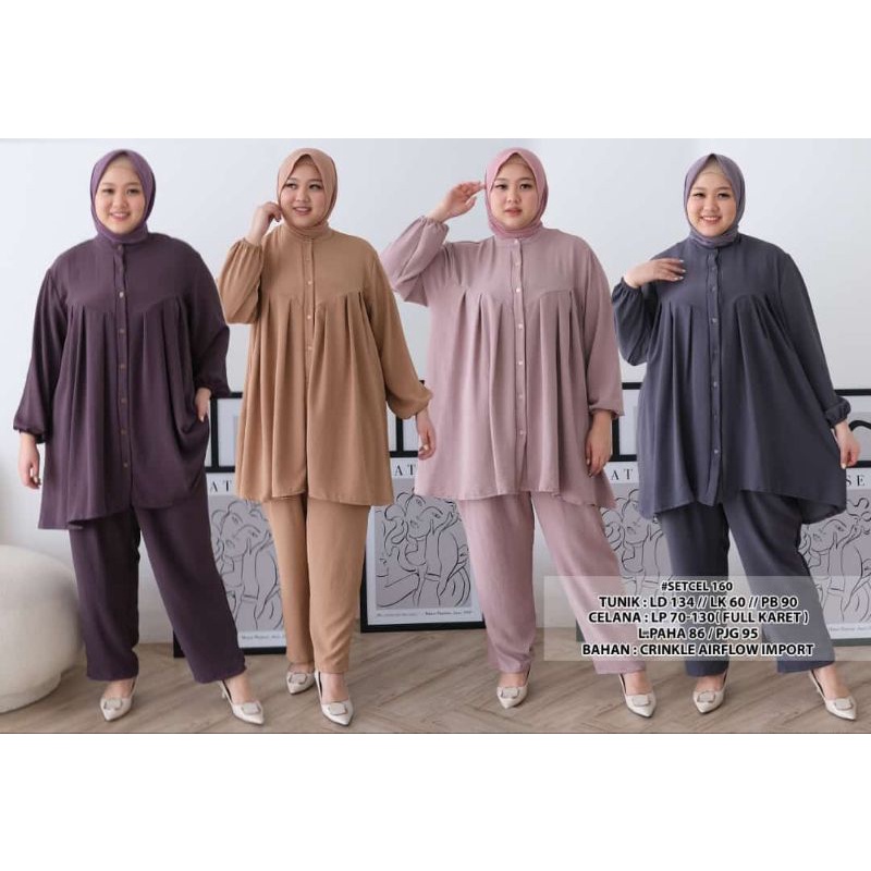 setelan jumbo wanita Ld134cm